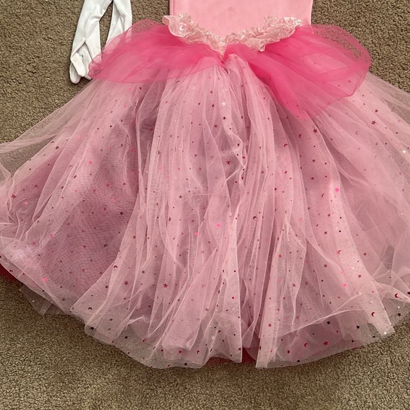 Pink Princess Costume with Crown and Gloves - Picture 3 of 7